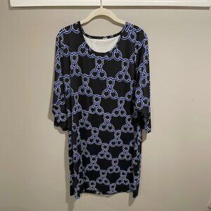 Lulu B Blue/Black XL Dress- Great for fall/winter- FREE SHIP